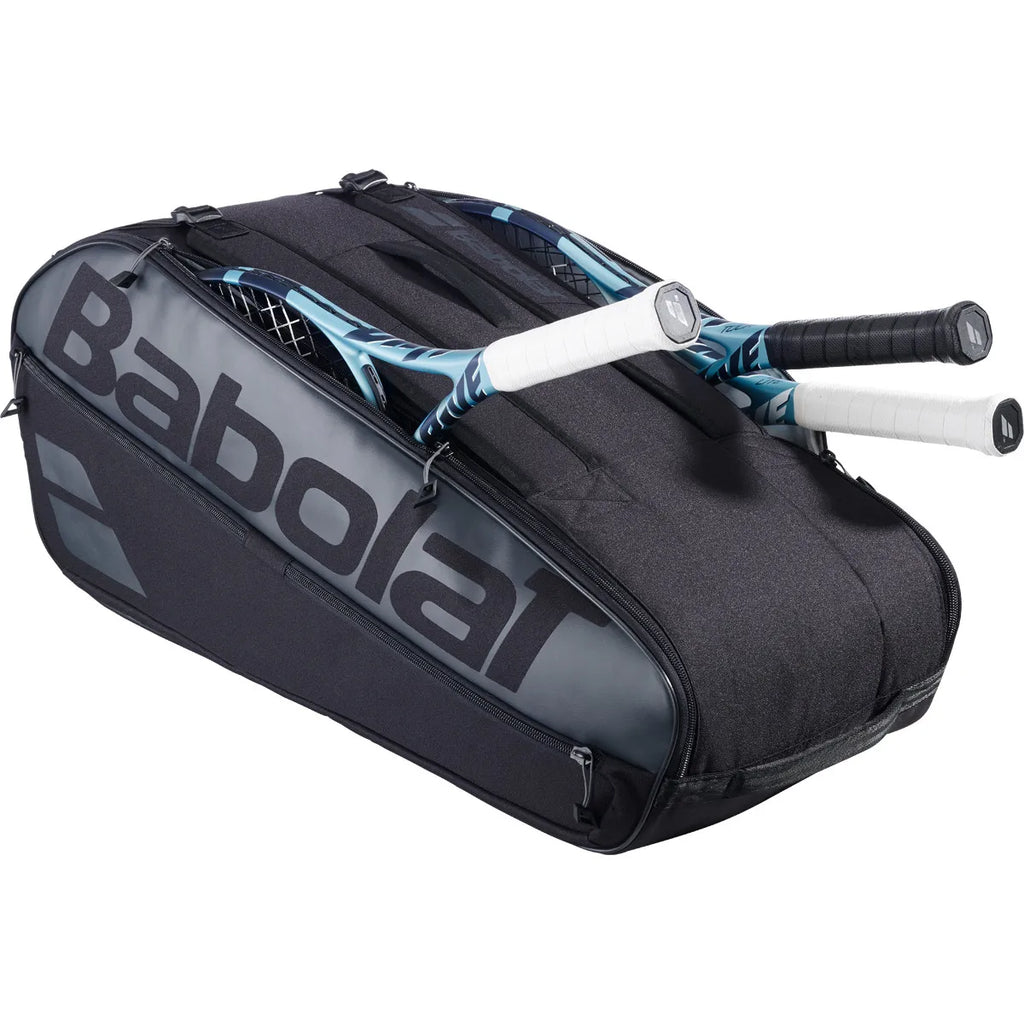 Babolat Evo Court L Black I espacio inteligente, protección confiable y diseño minimalista para transportar sus raquetas