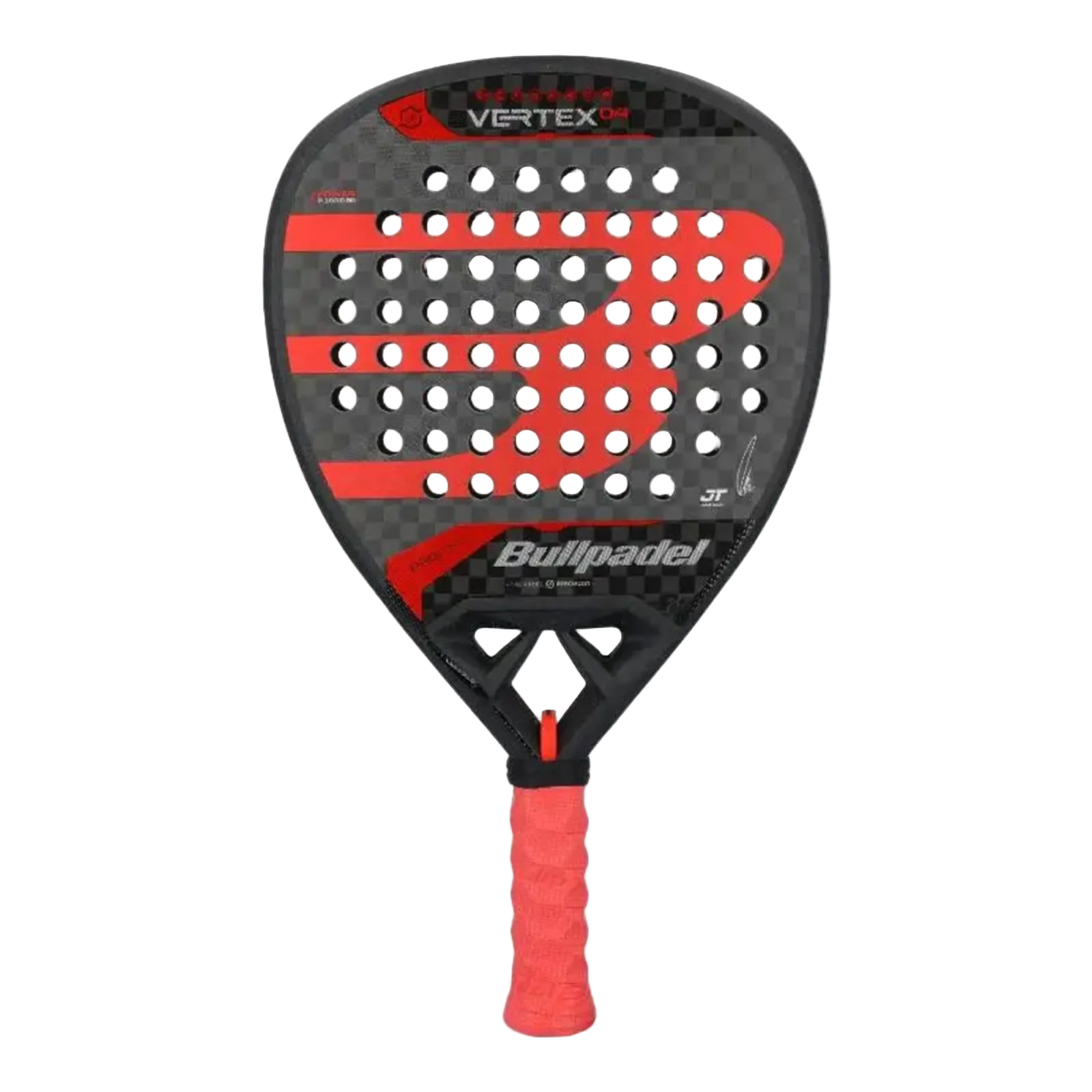 La pala de pádel Bullpadel Juan Tello Vertex 04 2026, desarrollada en colaboración con el atleta profesional Juan Tello