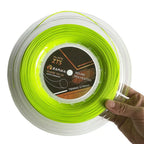 Carrete de cuerda para raqueta de tenis ZARSIA de poliéster 4G, 1,30 mm, duradera, redonda, 200 m, gran carrete de cuerdas de entrenamiento