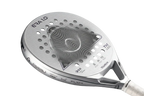 Pala de pádel AMA SPORT 1St Titanium Silver Surface con agujeros de precisión y rebote inteligente de corcho de alto rendimiento