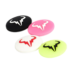 4 amortiguadores de vibraciones de silicona para raquetas de tenis con dibujos animados, accesorios duraderos.