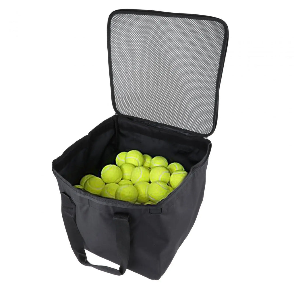 Bolsa para carrito de pelotas de tenis, de tela Oxford, con capacidad para 160 pelotas, cesta compacta para viajes, práctica y enseñanza.