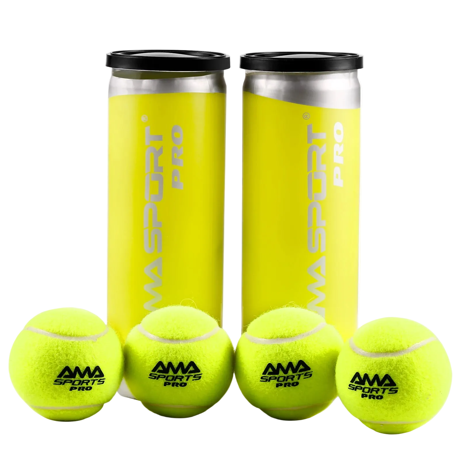 Pelota de pádel AMASPORT 2026 envasada en tubos presurizados, fieltro de lana, homologación IPF, accesorios de pádel de alta calidad