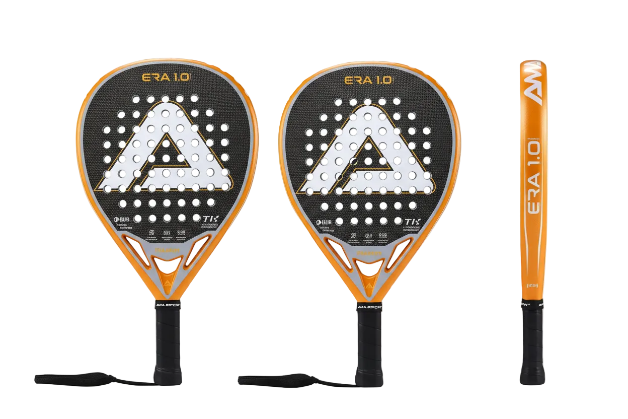 Raqueta de pádel de fibra de carbono híbrida de alta calidad y nueva tecnología personalizada con el logotipo del fabricante profesional AMA Sport 2026