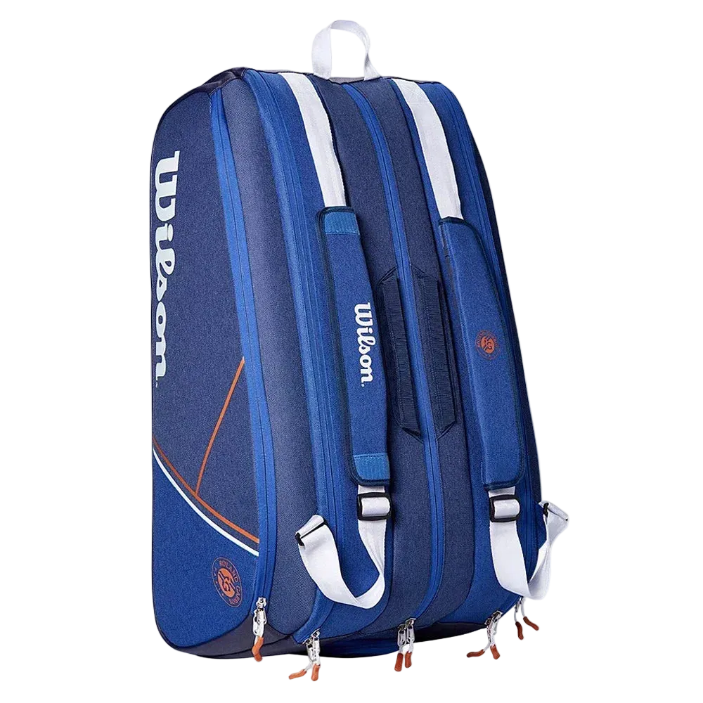 Bolsa para raquetas de Padel Wilson Roland Garros Super Tour 15PK 2026 con forro protector térmico  y compartimento para zapatos