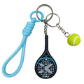 Llavero de tenis Nox Plus, colgante fluorescente de raqueta de cuerda azul, ideal para Navidad, accesorio unisex.