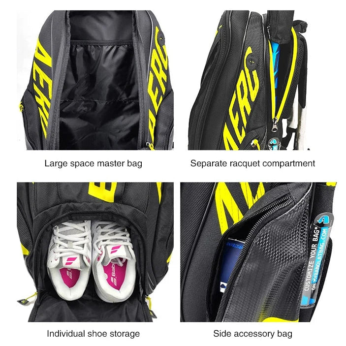 Mochila para raquetas de tenis Fashion PURE AERO 2, bolsa para raquetas de tenis 2026