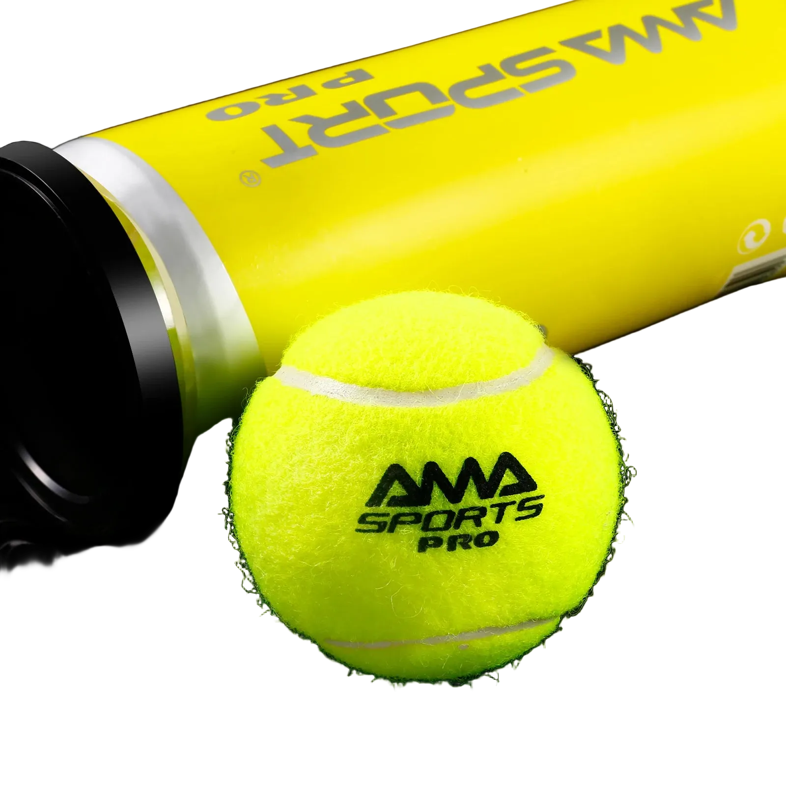 Pelota de pádel AMASPORT 2026 envasada en tubos presurizados, fieltro de lana, homologación IPF, accesorios de pádel de alta calidad