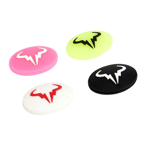 4 amortiguadores de vibraciones de silicona para raquetas de tenis con dibujos animados, accesorios duraderos.