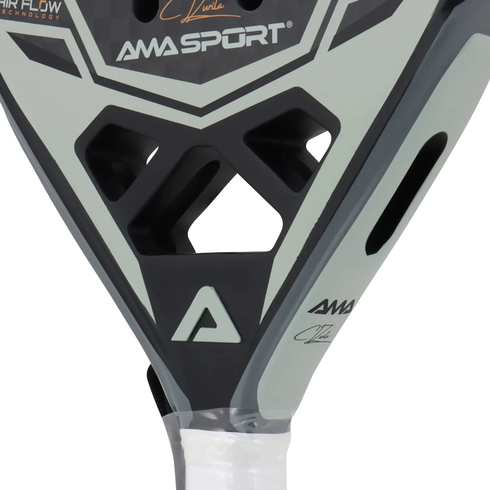 Palas de pádel AMA SPORT 12K Carbono EVA Suave Equilibrio Medio Pala de pádel Forma Lágrima para Jugadores Avanzados Pala de Pádel