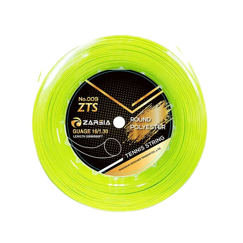 Carrete de cuerda para raqueta de tenis ZARSIA de poliéster 4G, 1,30 mm, duradera, redonda, 200 m, gran carrete de cuerdas de entrenamiento